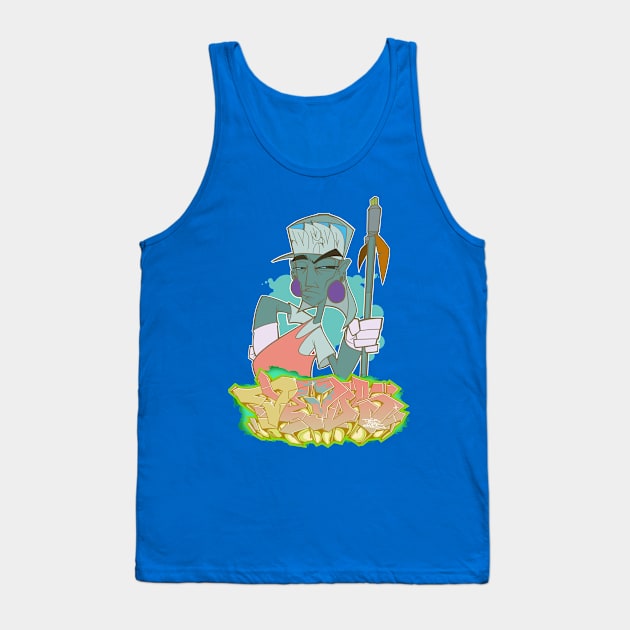 bboy azteca Tank Top by Dedos The Nomad